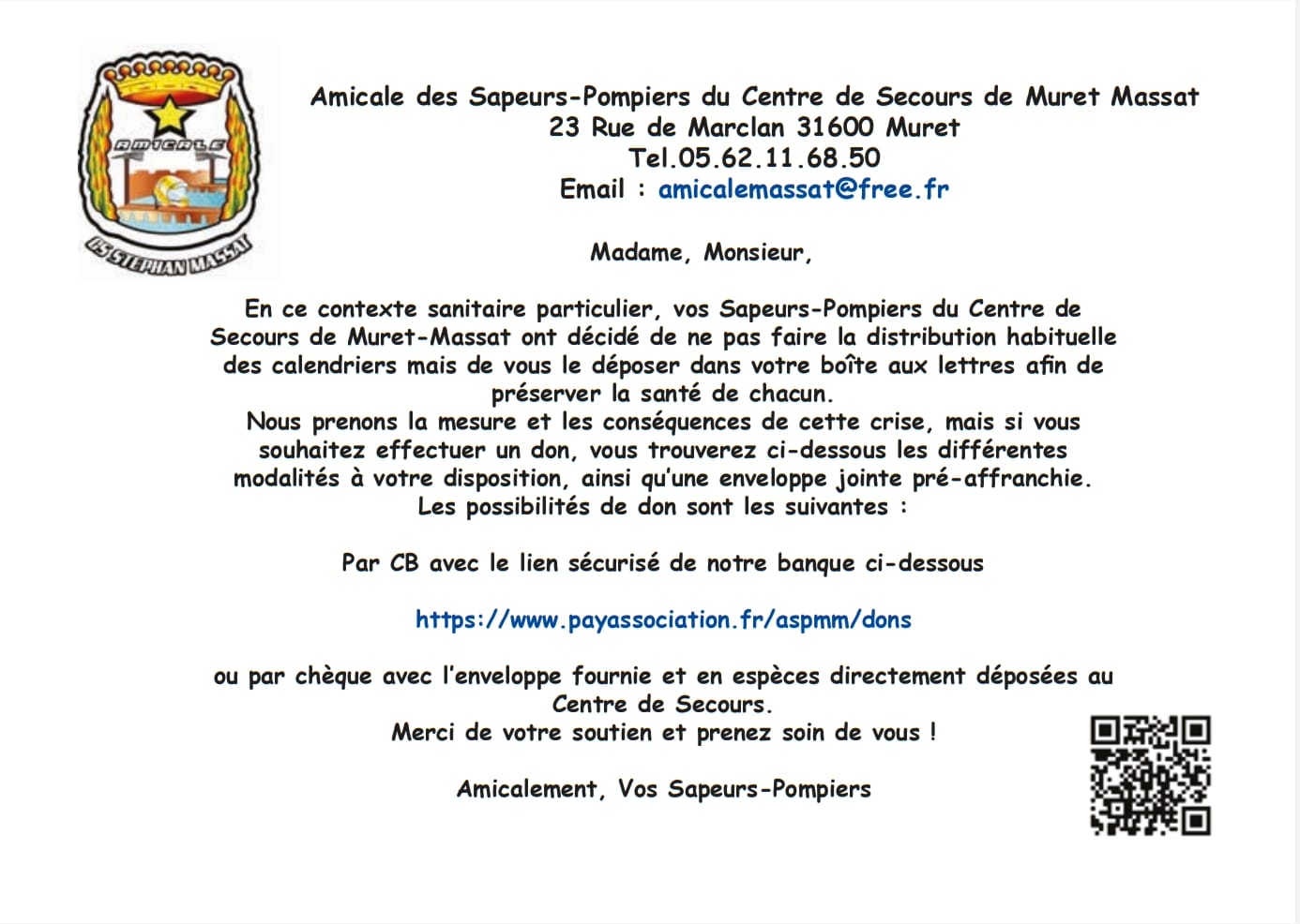 [ CALENDRIER DES POMPIERS ] - Mairie de Lherm - Commune de Haute