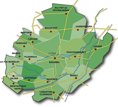 Plan de la communaut� de commune Sav�s