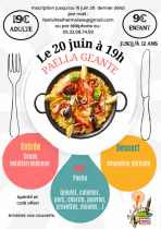 R�servation repas 20 Juin pour la f�te locale