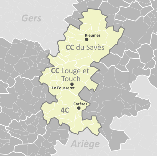 Plan de la communaut de commune Coeur de Garonne