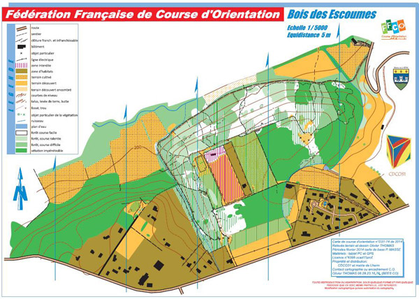 Plan de course d'orientation